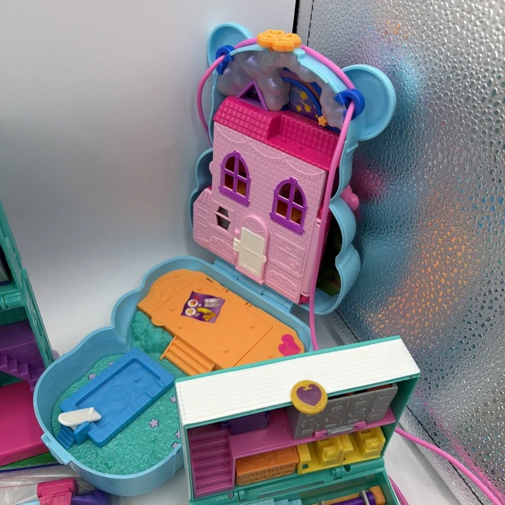 Lot of 7 Polly Pocket Compact Playsets W/  Figures Dolls & Accessories